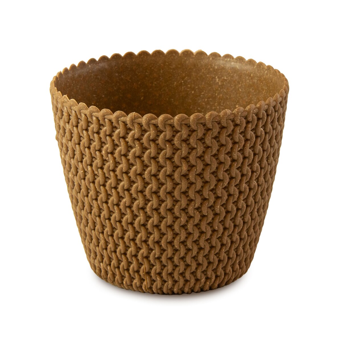 Doniczka Osłonka Domowa 21,8 Cm Na Stół Parapet Do Domu Brązowa