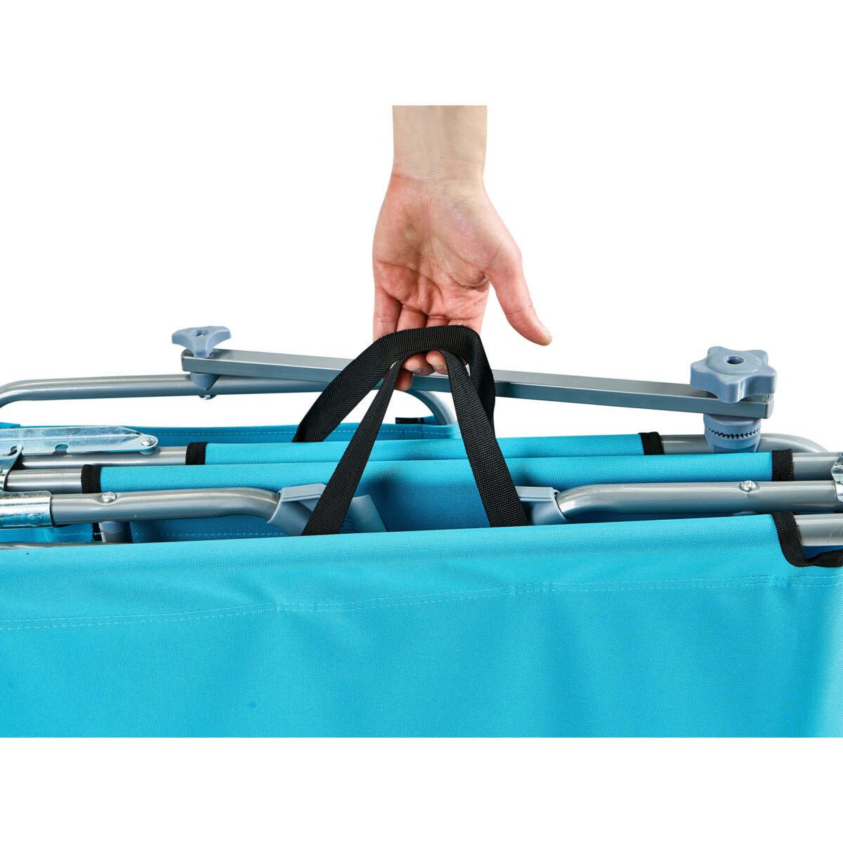 Leżak ogrodowy FOLIGNO Metal Turkusowy