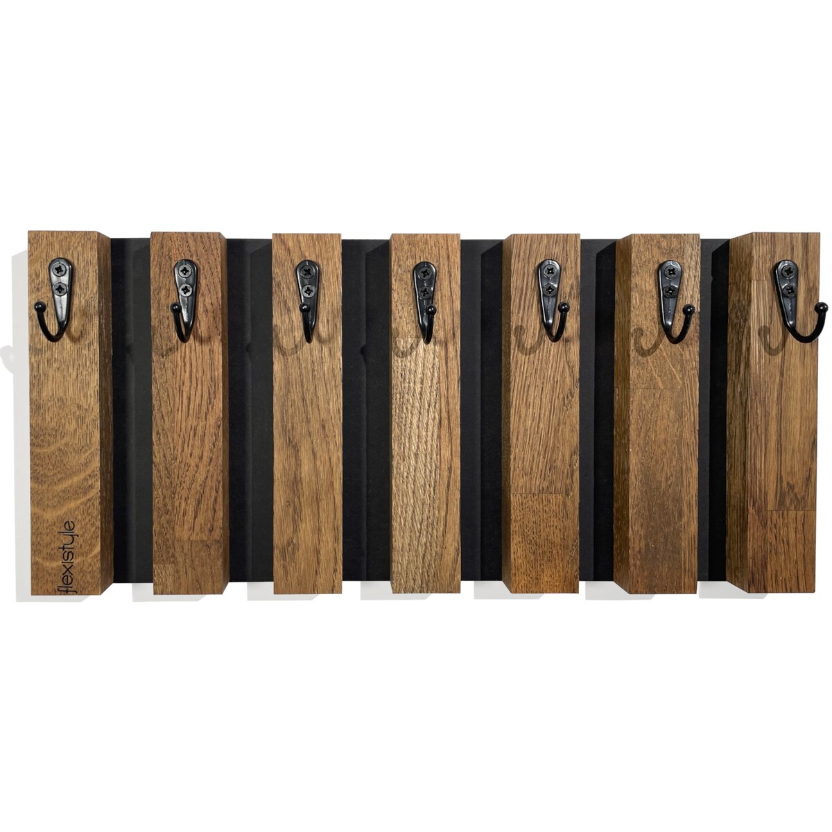 Drewniany wieszak na klucze Lamele 40cm brązowy