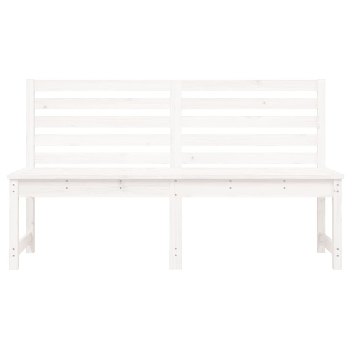 vidaXL Ławka ogrodowa, biała, 157,5 cm, lite drewno sosnowe