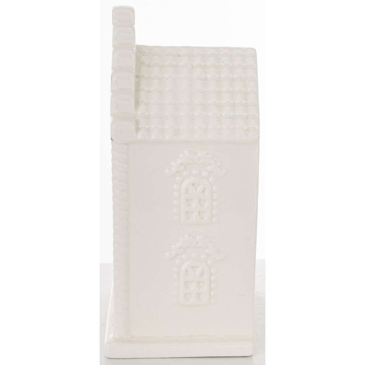 Ceramiczny biały domek LED 15,5x8 cm ADANIK