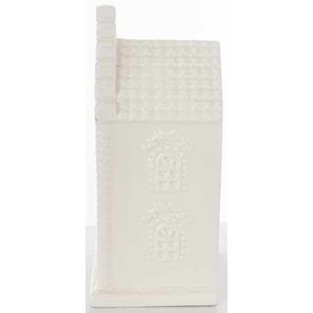 Ceramiczny biały domek LED 15,5x8 cm ADANIK