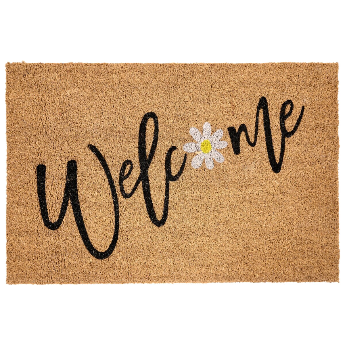 Wycieraczka CALIBATO Naturalny 60 x 90 cm Napis Włókno kokosowe