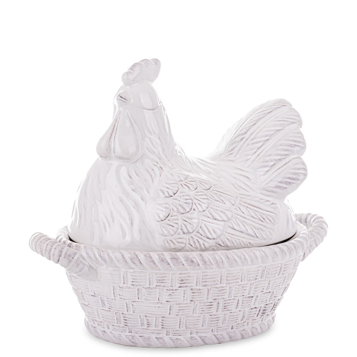 Dekoracja - figurka KOKOSZKA - II 24x27,5x16,5 cm biała