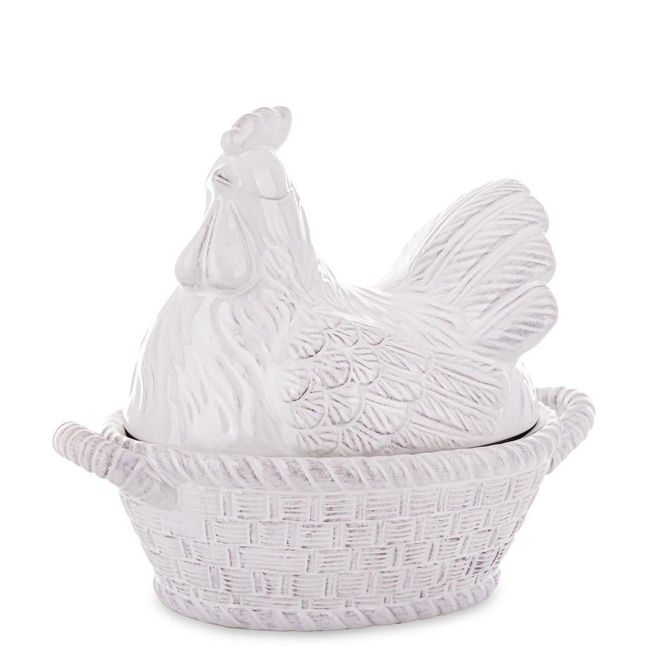 Dekoracja - figurka KOKOSZKA - II 24x27,5x16,5 cm biała