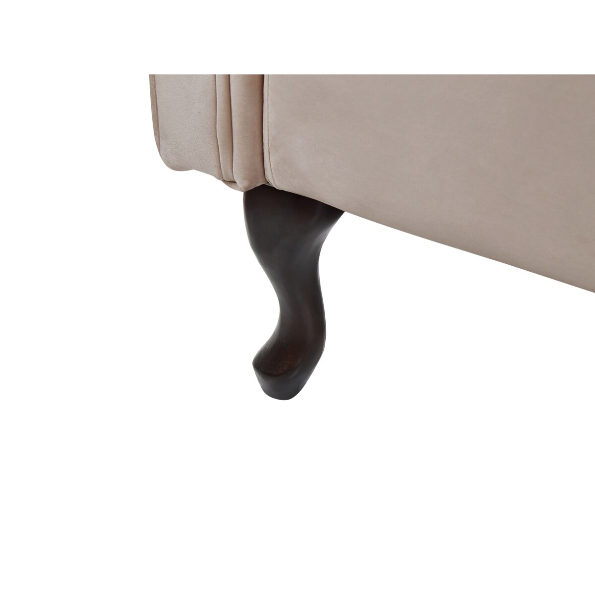 Szezlong welurowy lewostronny beżowy LATTES