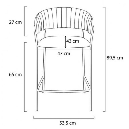 Barowe krzesło kuchenne Margo KH1201100129.11 King Home ciemnoszare, King Home
