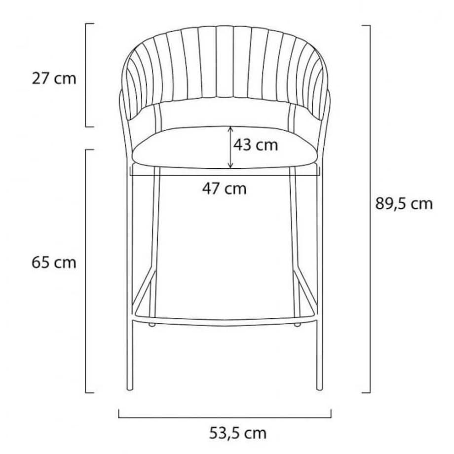 Barowe krzesło kuchenne Margo KH1201100129.11 King Home ciemnoszare, King Home