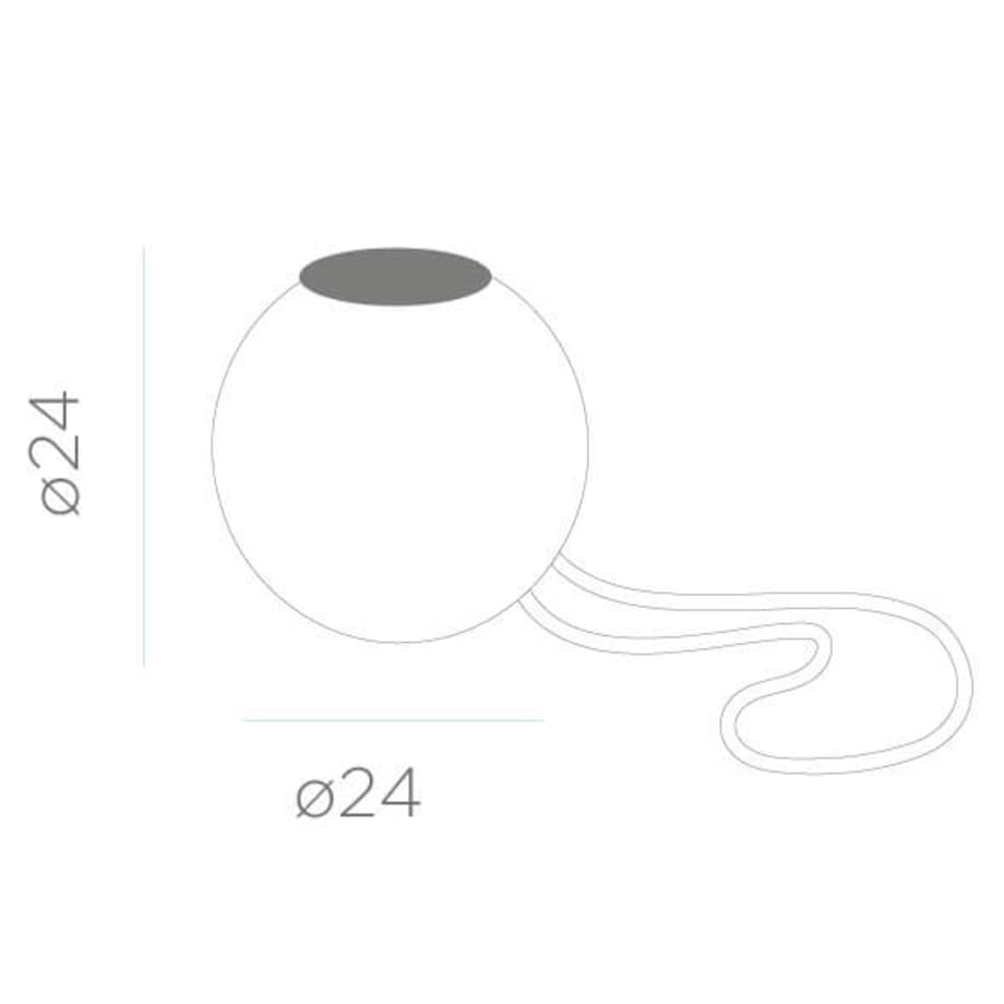 Wisząca lampa kula Norai LUMNRB025WLNW King Home LED 1W IP65 zmienna barwa beżowa