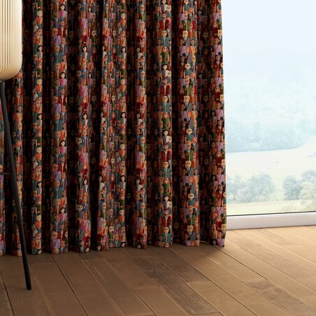 Zasłona na taśmie marszczącej 1 szt. 130x245 kolorowe ludzkie postacie