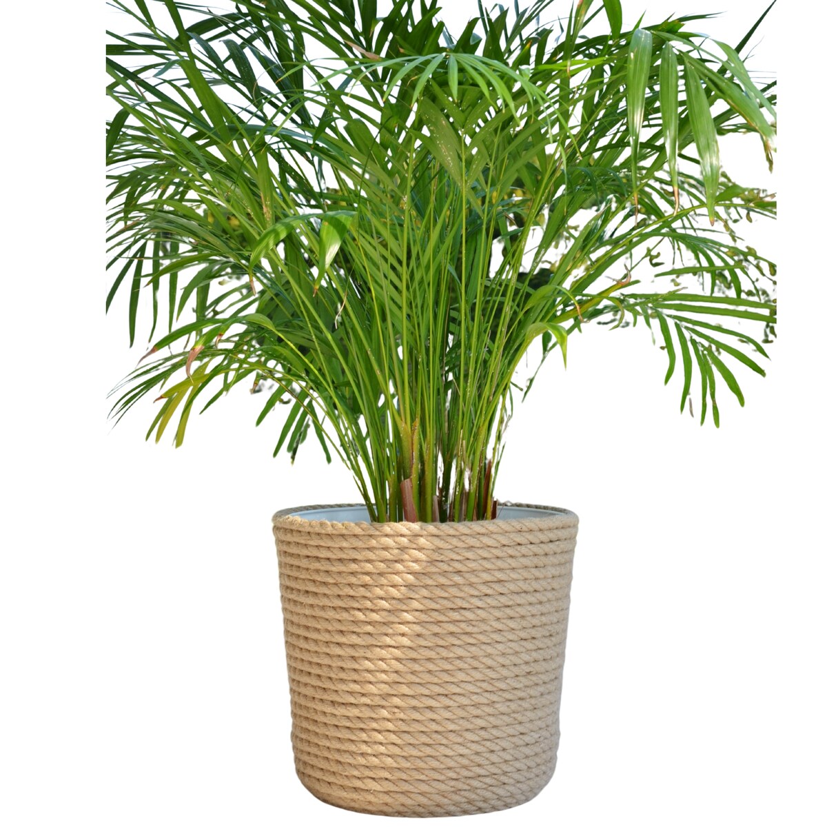 35 BOHO jutowa duża szeroka osłonka na doniczkę koszyk naturalna lina z trawy plecionej JUTA styl skandynawski etno loft wzór 35/210