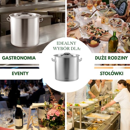 Kinghoff garnek gastronomiczny z pokrywą 50l KH1966