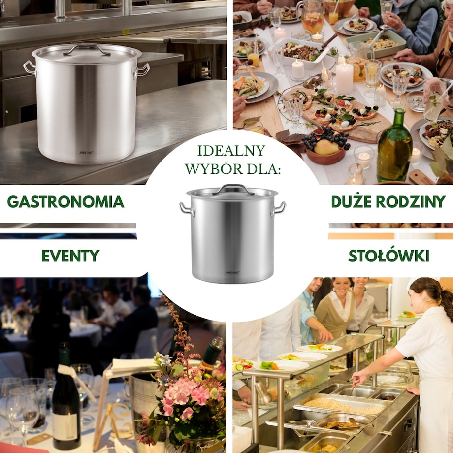 Kinghoff garnek gastronomiczny z pokrywą 50l KH1966