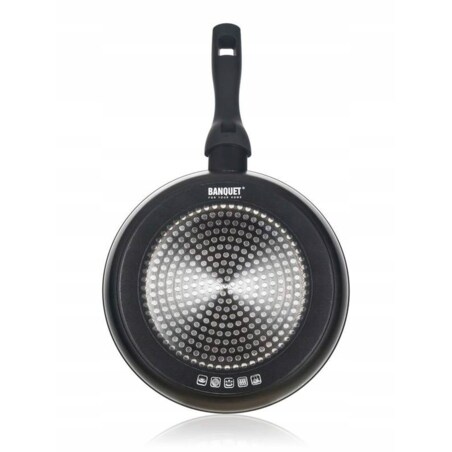 PATELNIA kuchenna grazia 26 cm CZARNA BANQUET do smażenia jajka bekon mięso