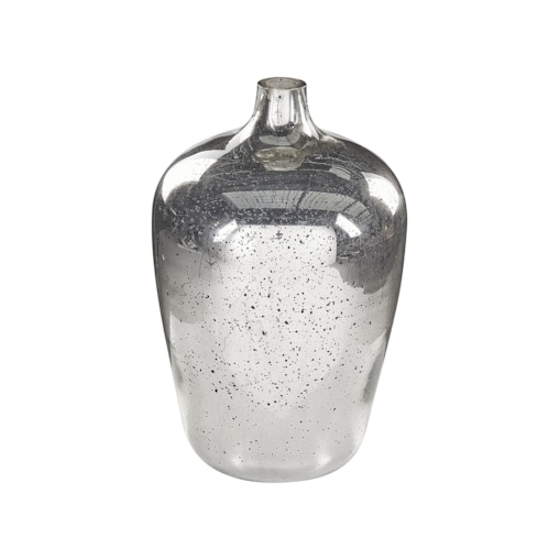 Wazon na kwiaty szklany srebrny KACHORI
