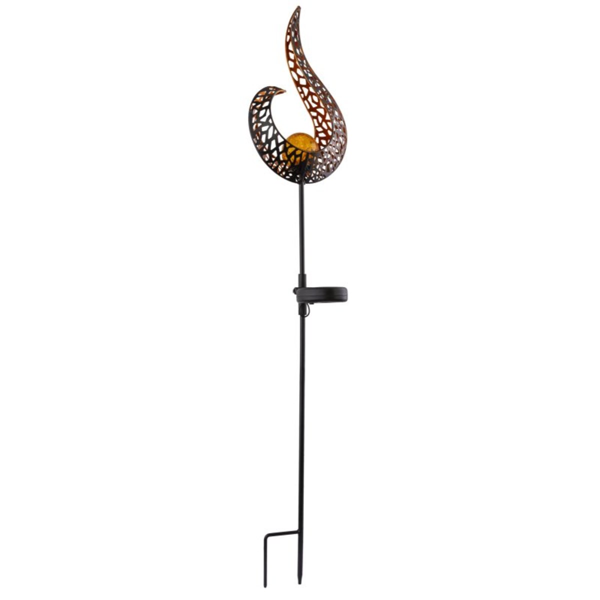Lampa solarna dogruntowa LED Globo 33530 0,06W IP44 czarna 90 cm ciepłe światło 3000K do ogrodu