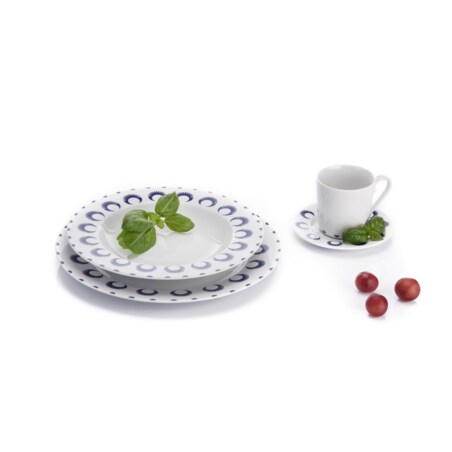 Zestaw obiadowo-kawowy dla 6 osób 30 el. Folk Fusion Polska G833