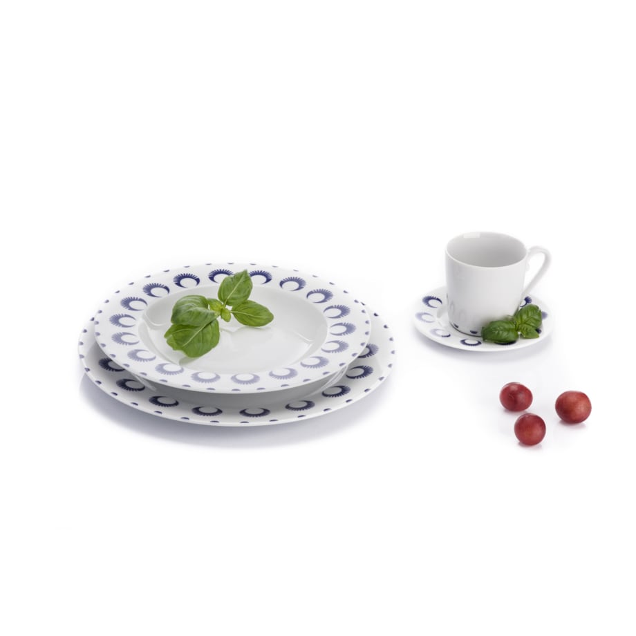 Zestaw obiadowo-kawowy dla 6 osób 30 el. Folk Fusion Polska G833