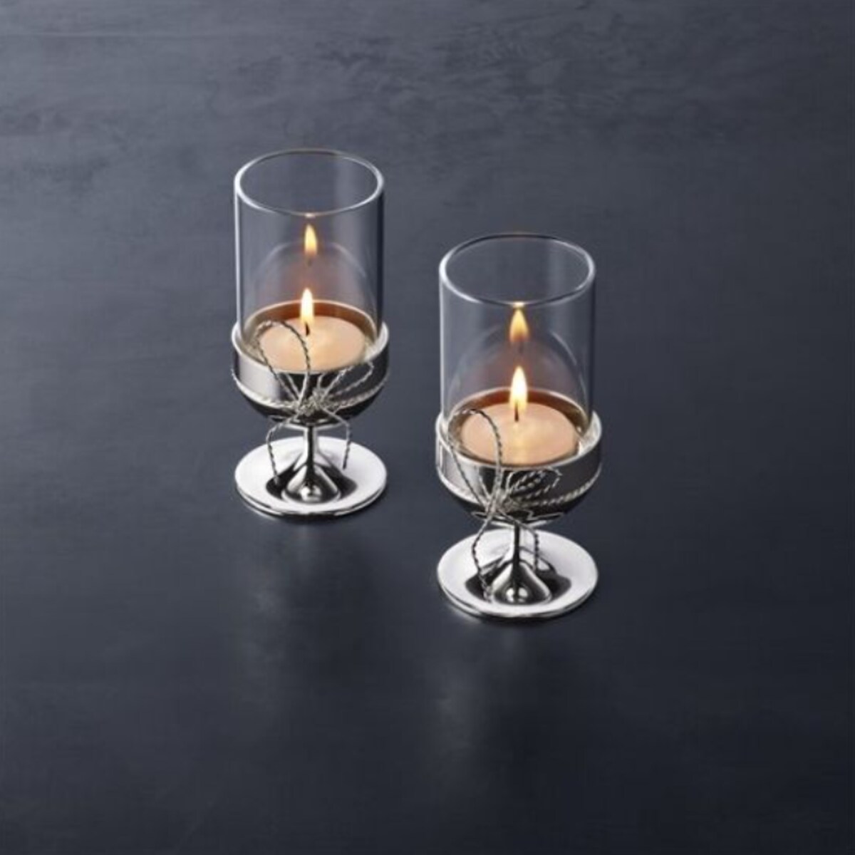 Komplet 2 świeczników Vera Wang Love Knots Wedgwood