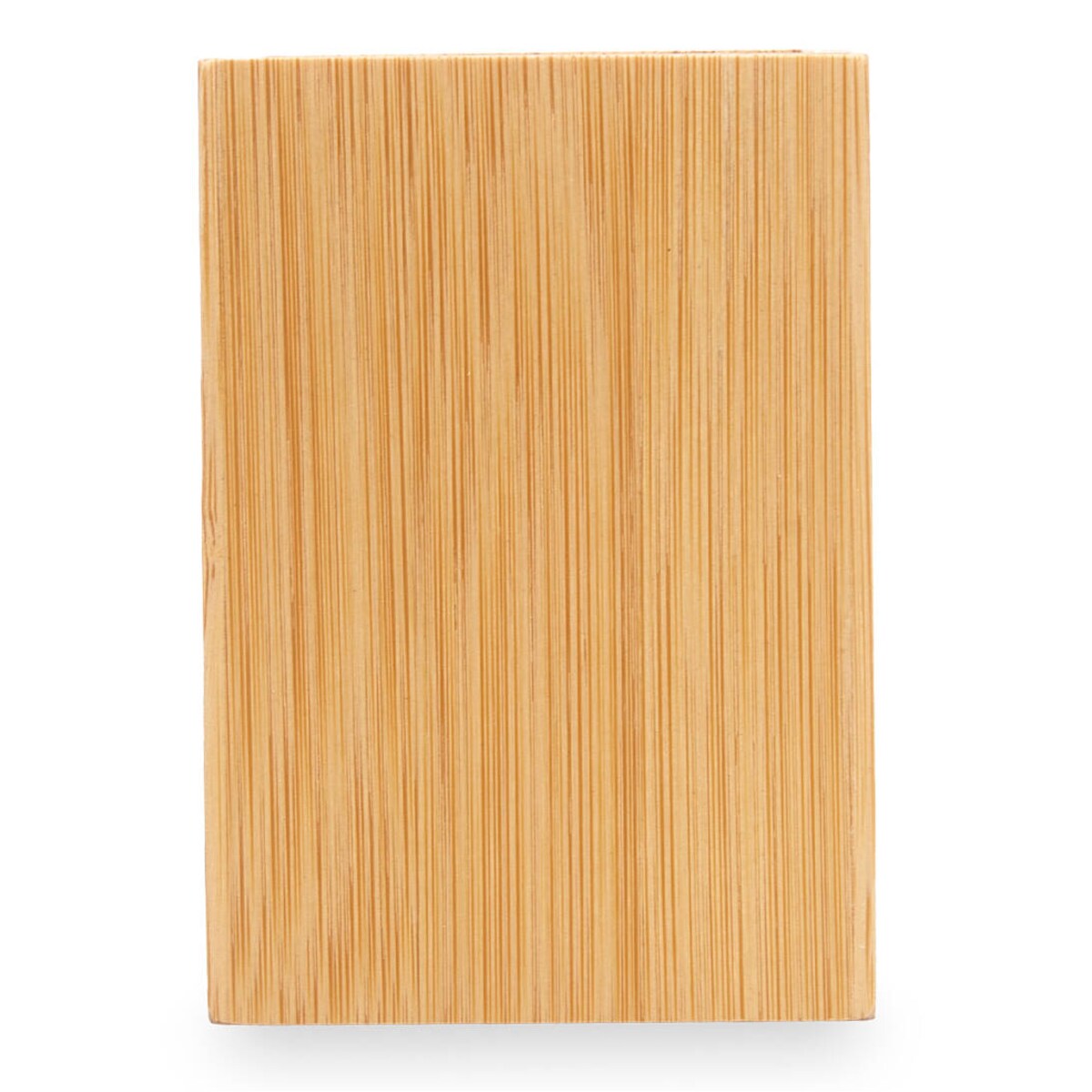 Kubek na szczoteczki do zębów, kwadratowy, bambusowy, 6,8 x 6,8 x 9,7 cm