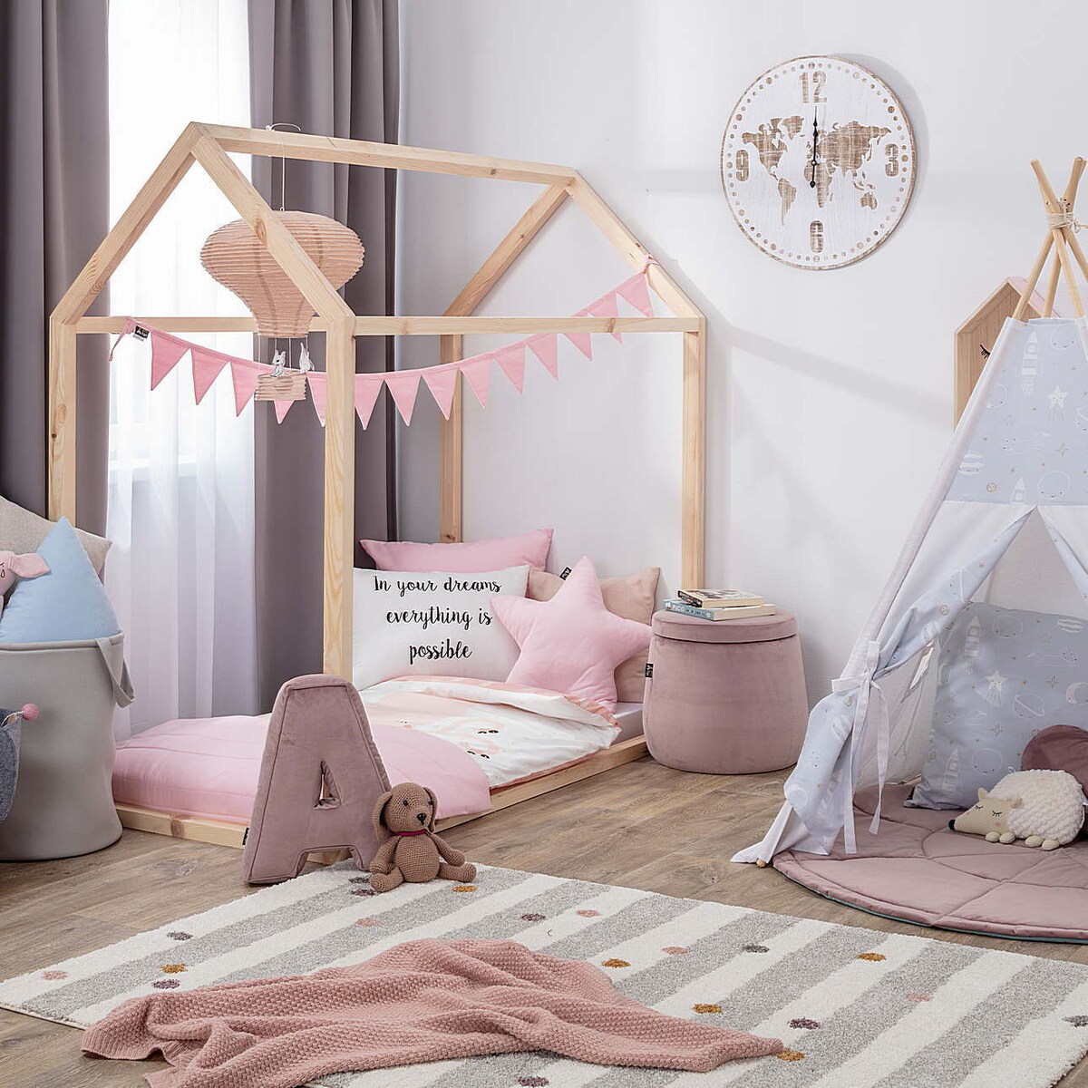 Dywan Stripes and Dots beige 120x170cm, 120x170x1cm