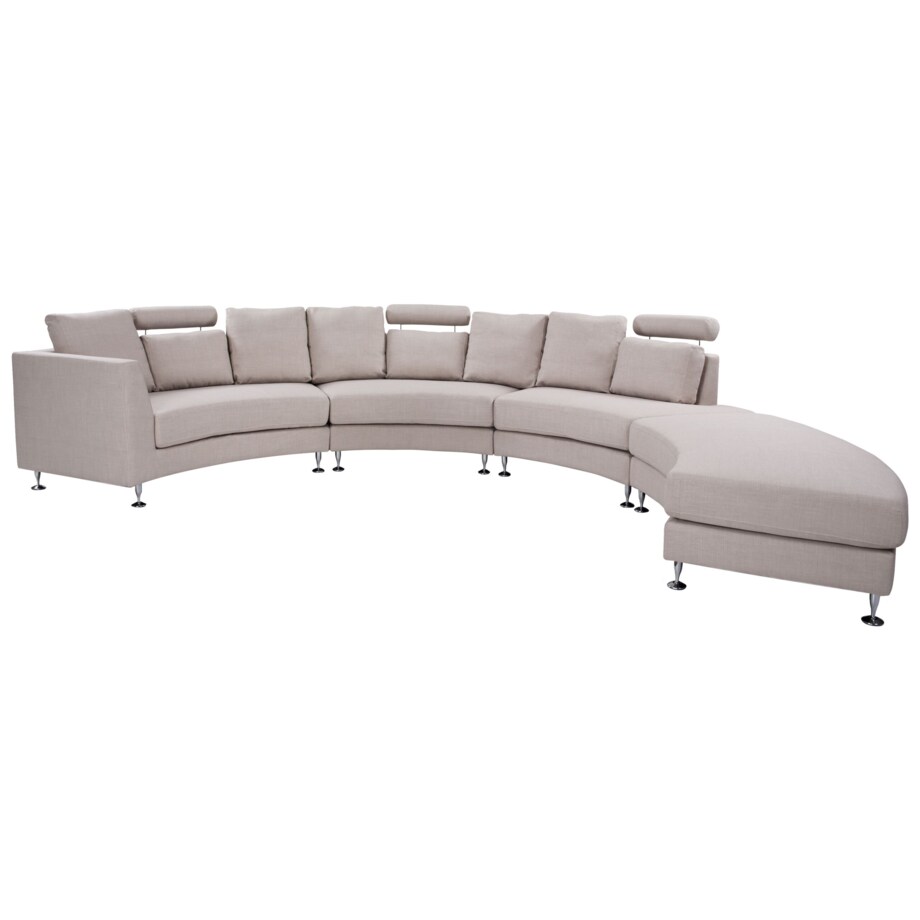 Sofa półokrągła 7-osobowa modułowa beżowa ROTUNDE