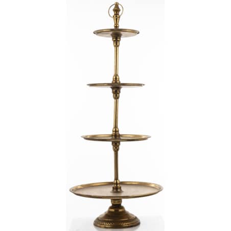 Patera 4-poziomowa, 100x40x40 cm złota