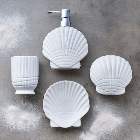 Kleine Wolke Concha Pojemnik kosmetyczny Biały