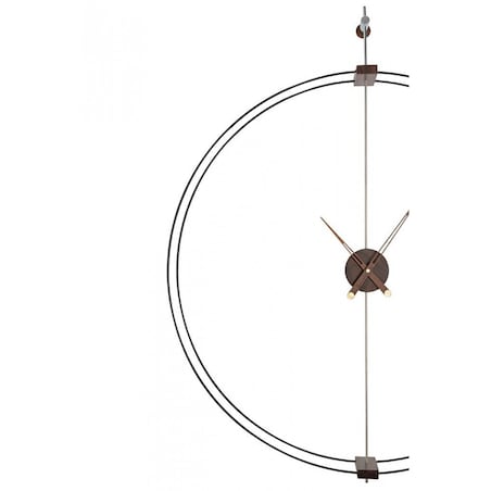 Zegar ścienny Doble Ring DW8211-90 obręcz drewno mosiądz, King Home