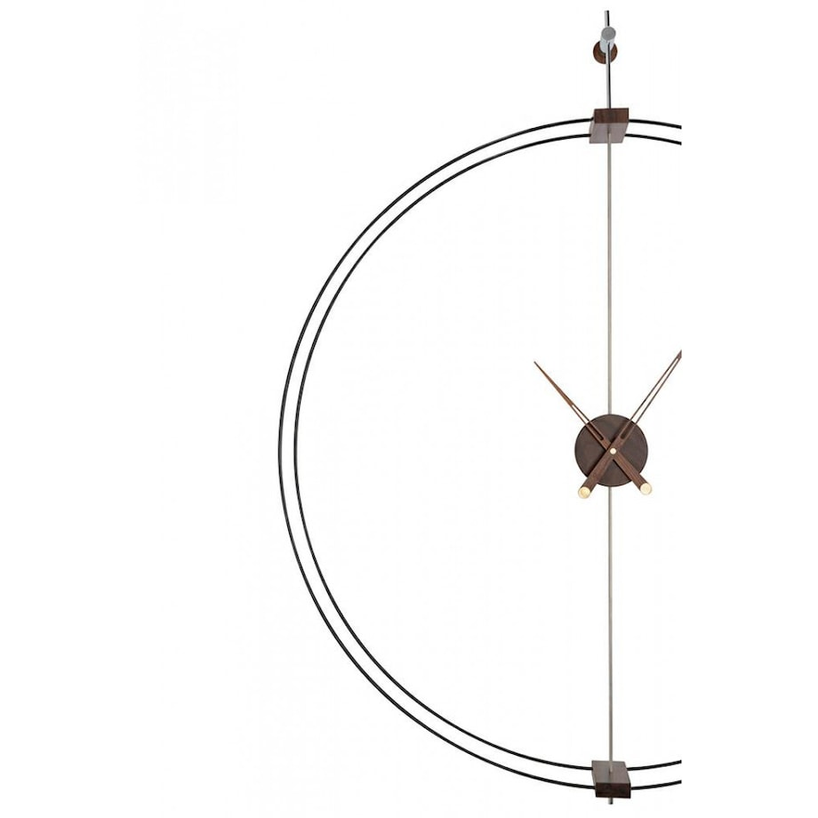 Zegar ścienny Doble Ring DW8211-90 obręcz drewno mosiądz, King Home