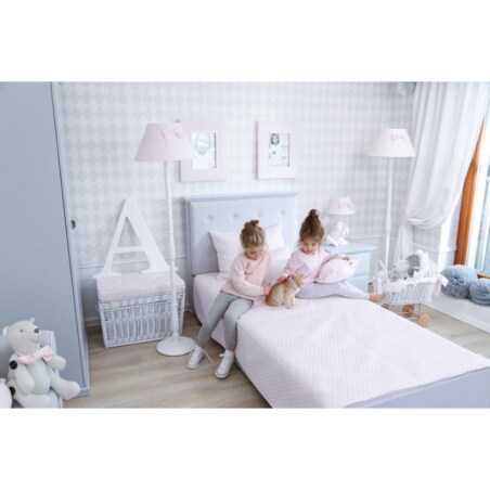 Narzuta dziecięca pudrowa pikowana