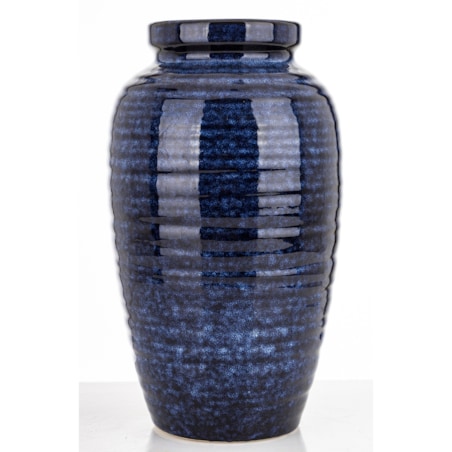 Wazon ceramiczny 31x17x17 cm MEEKE niebieski