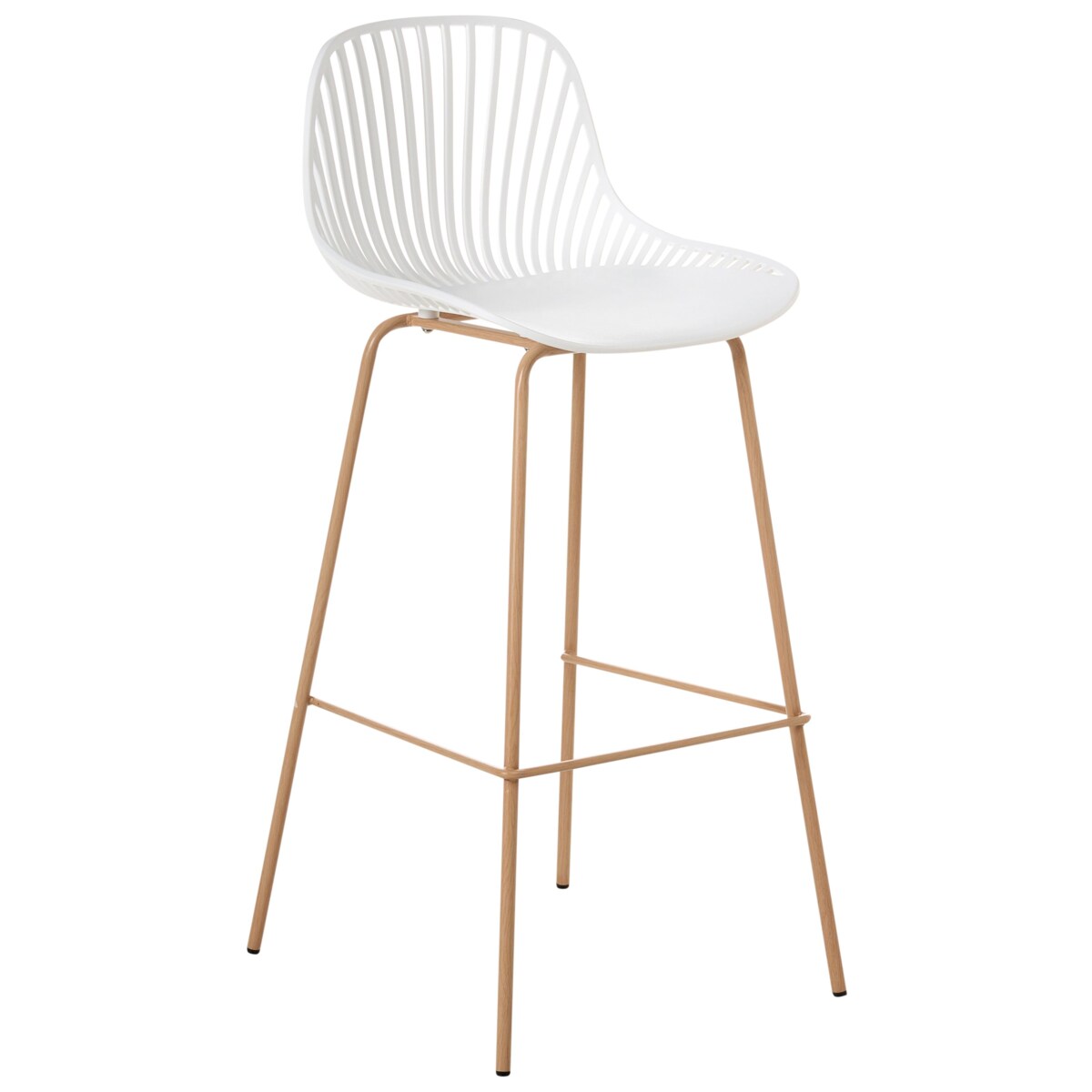 Zestaw 4 krzeseł barowych KLEVE Biały