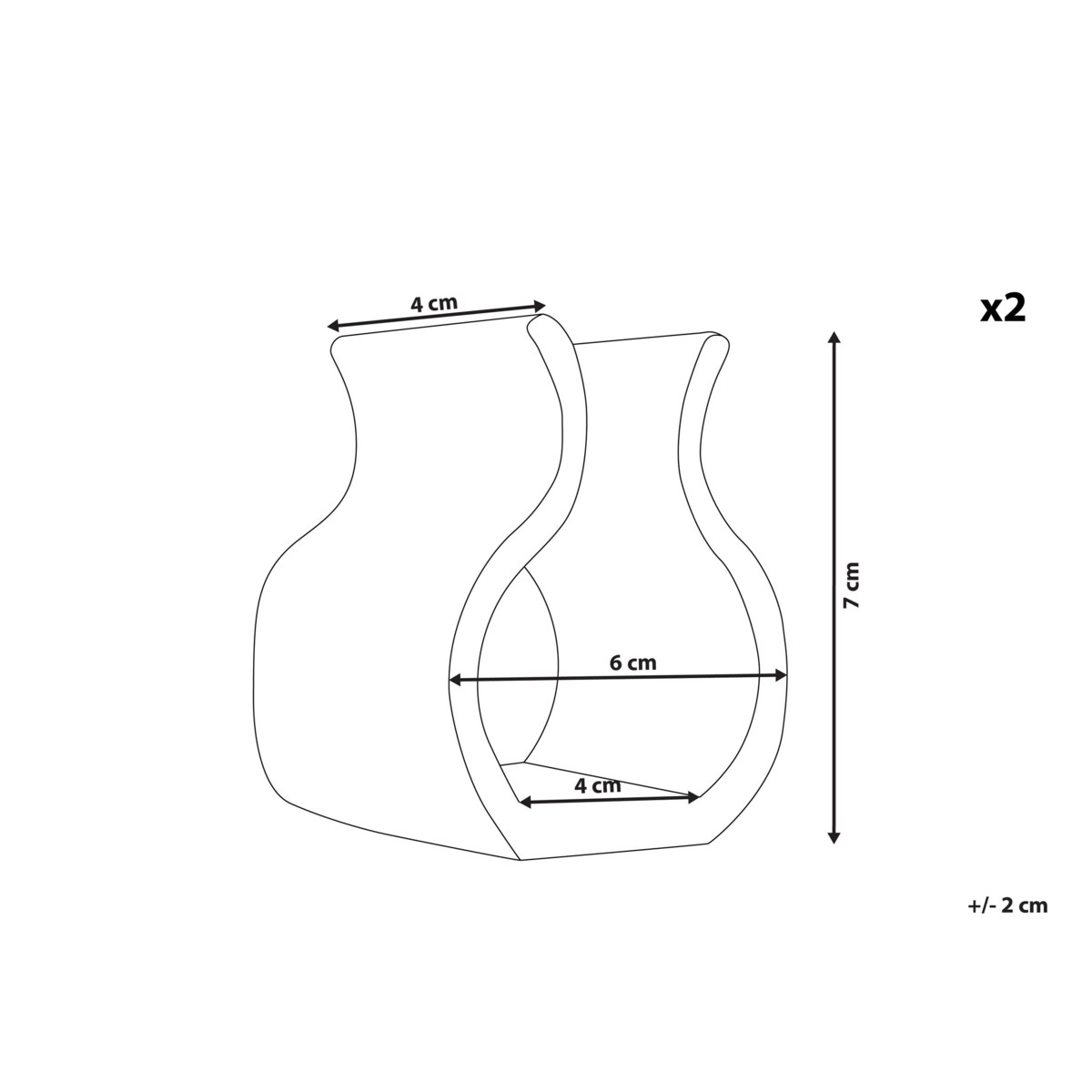 Zestaw 2 spinaczy do mebli rattanowych RIETI