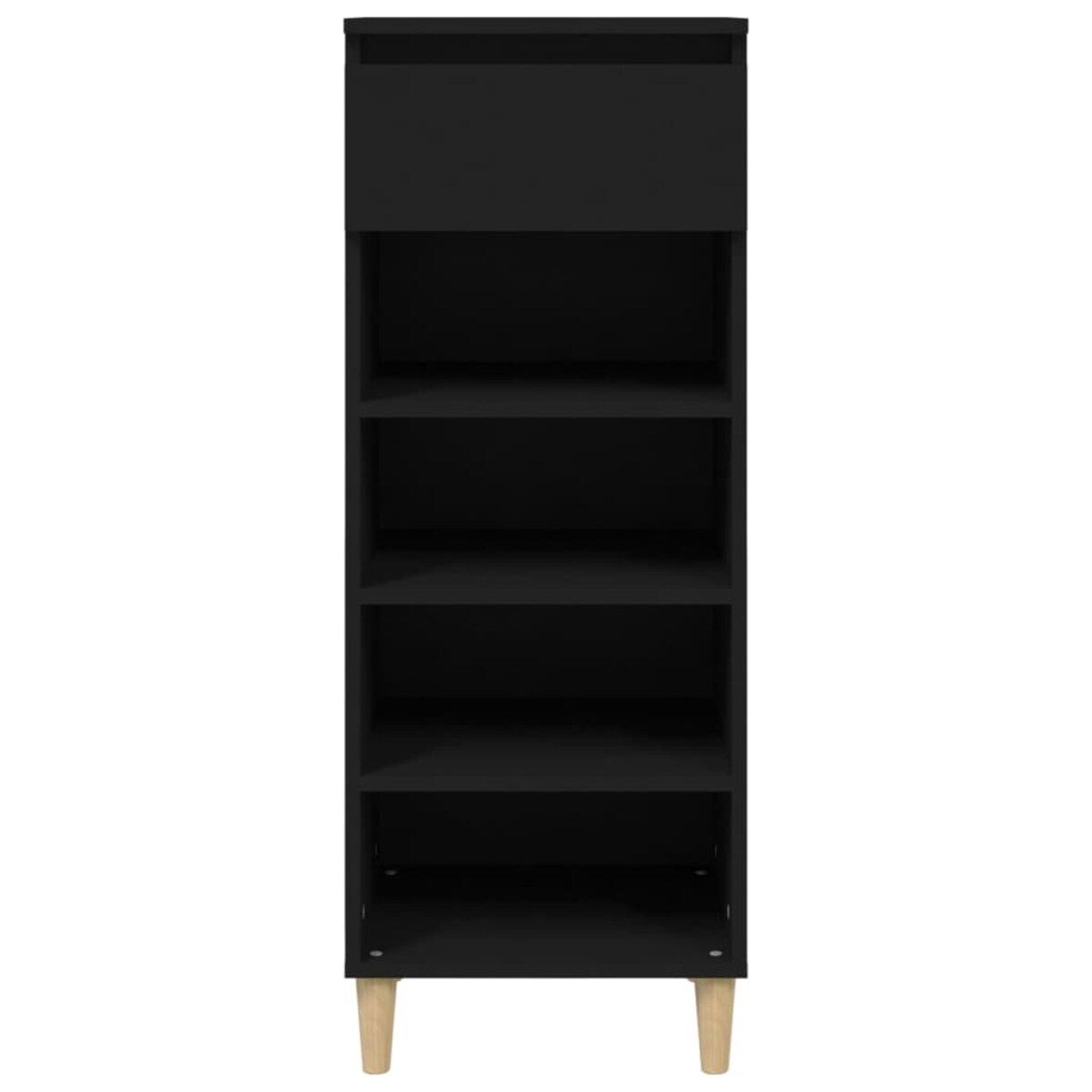 vidaXL Szafka na buty, czarna, 40x36x105 cm, materiał drewnopochodny