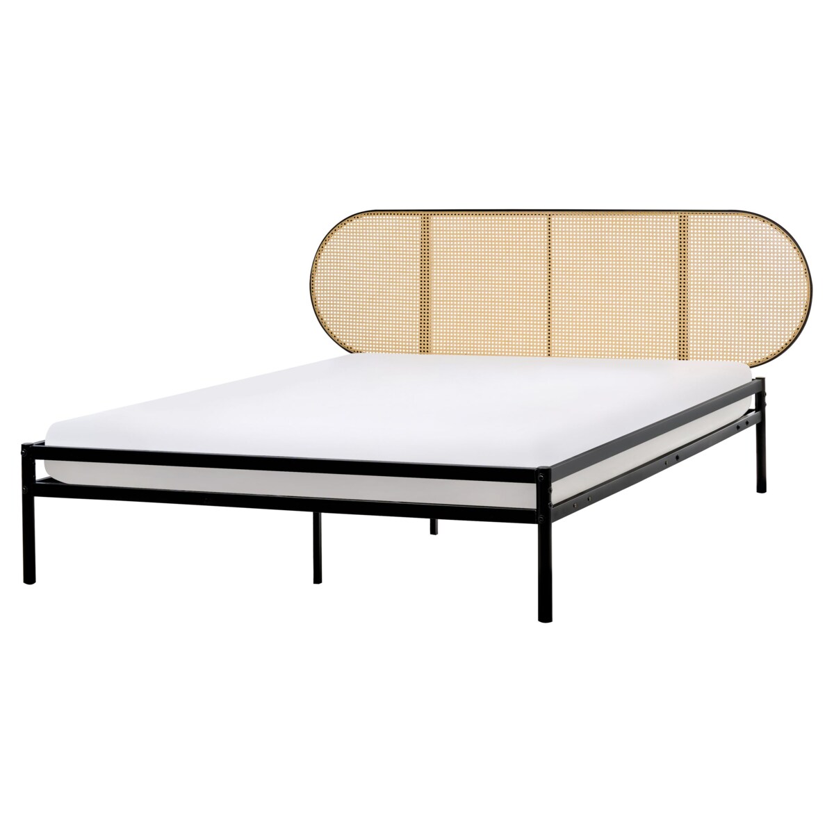 Łóżko Metal BOULIN 160 x 200 cm Czarny