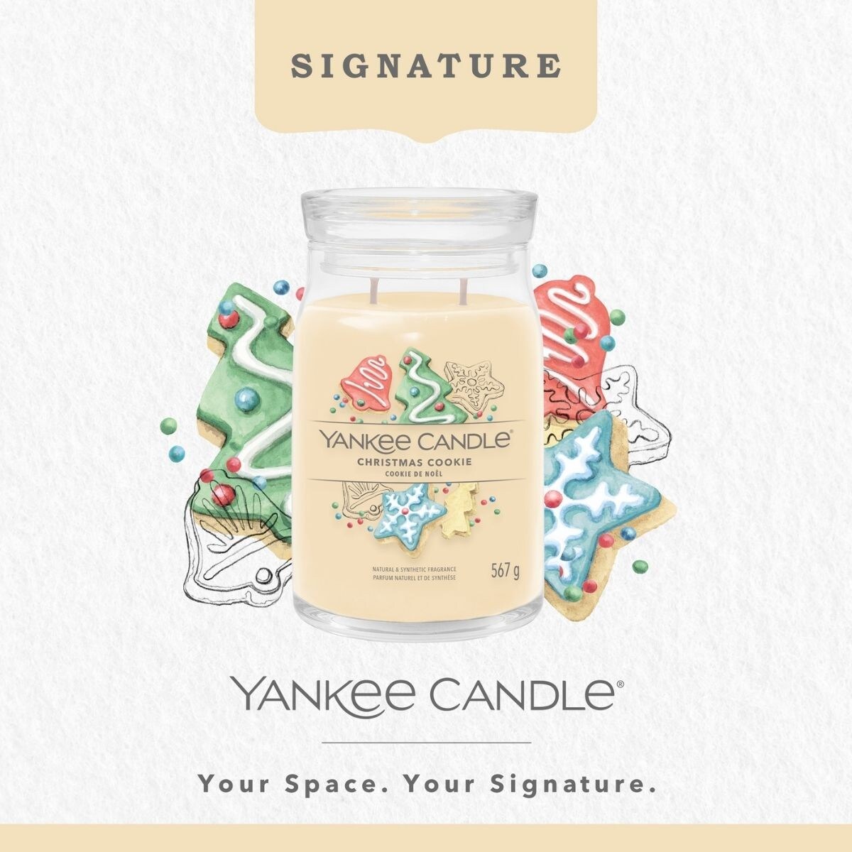 YC SIGNATURE – Świeca duża CHRISTMAS COOKIE