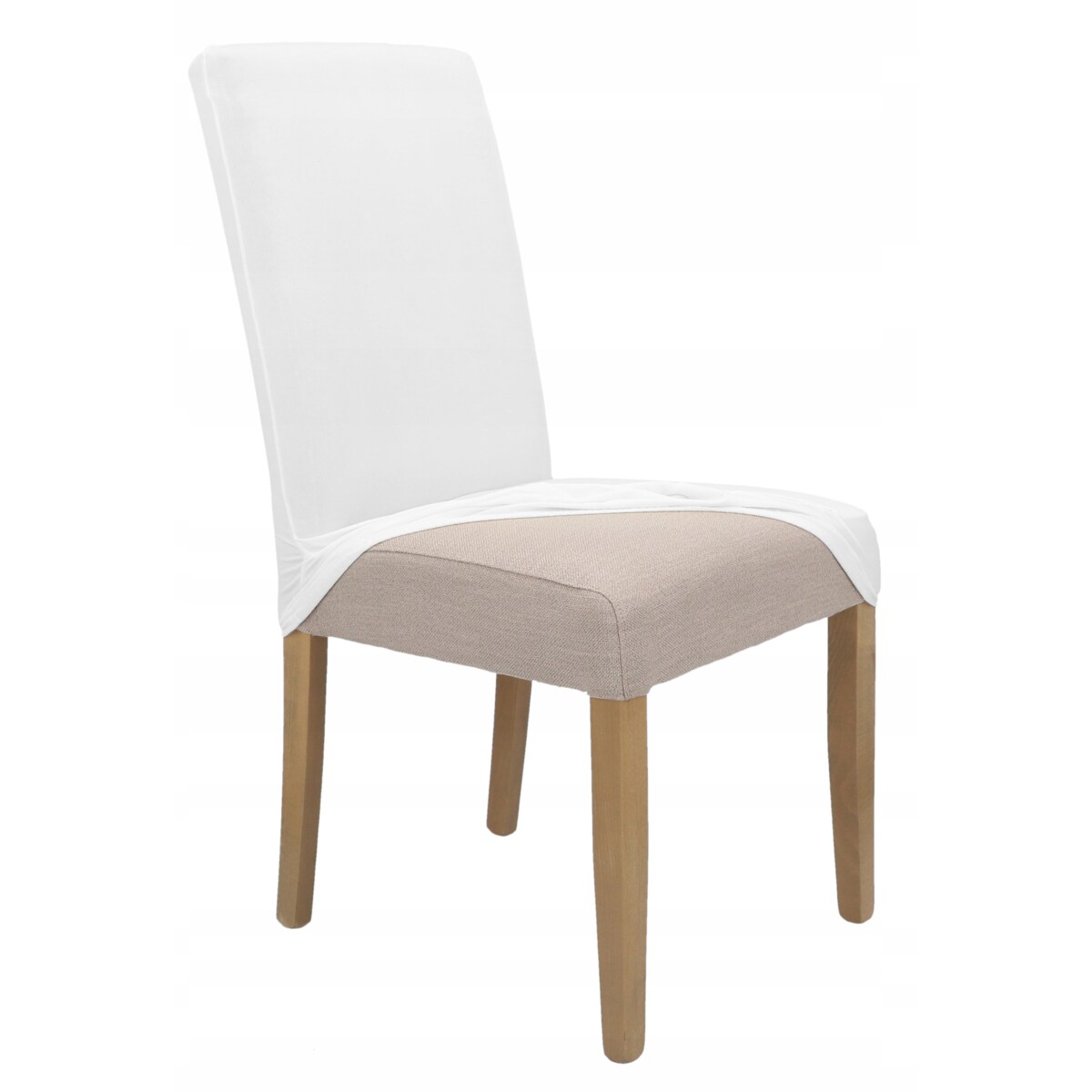 POKROWIEC NA KRZESŁO BIAŁY ELASTYCZNY [21F]