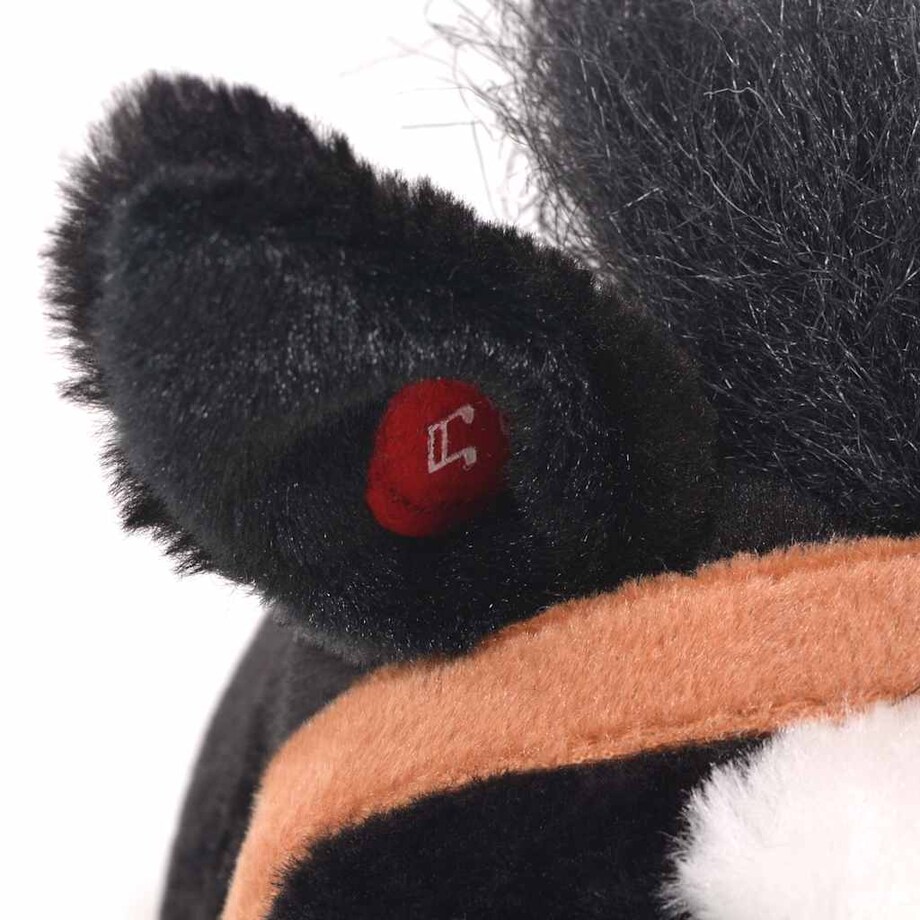 vidaXL Pluszowy konik dziecięcy, stojący, czarny