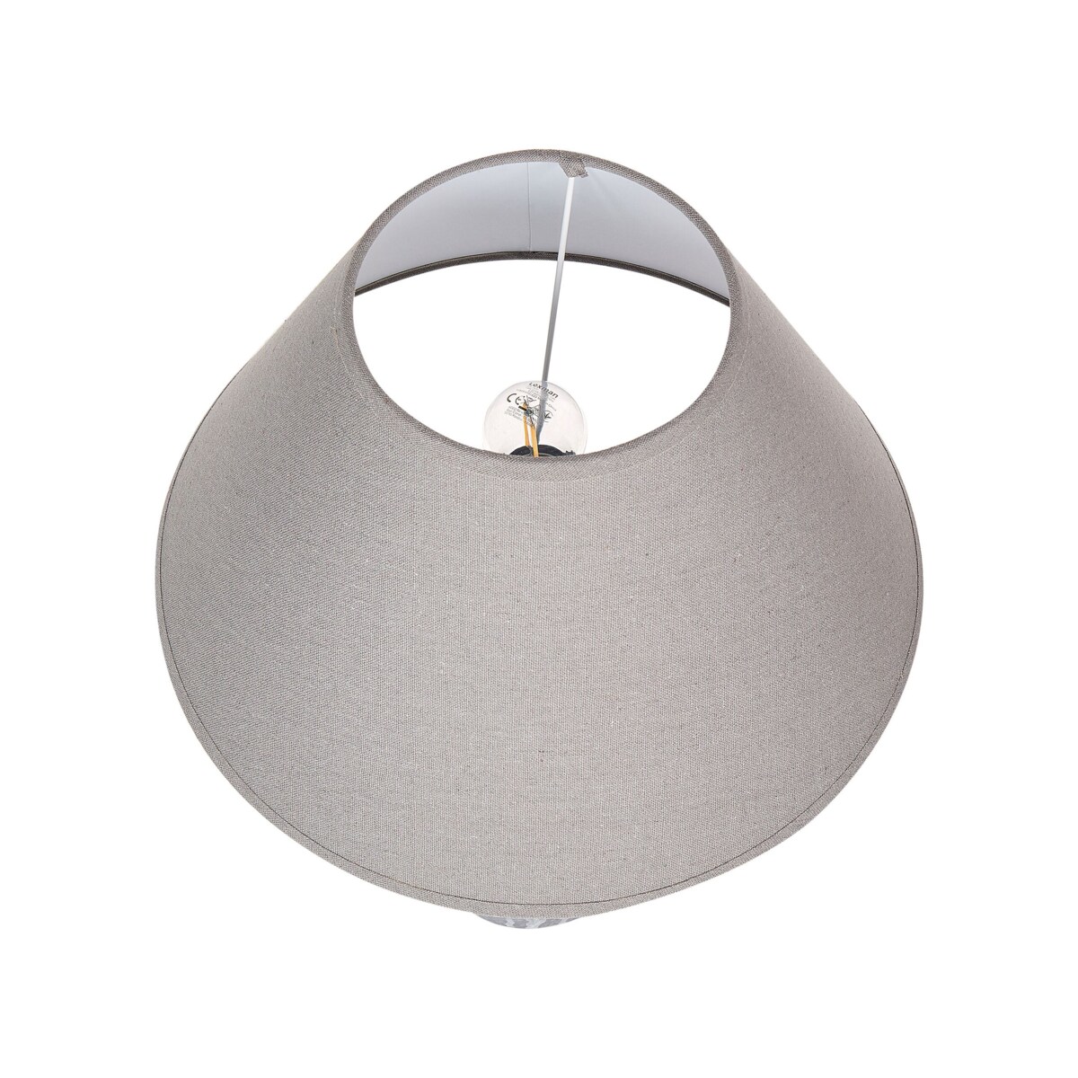 Lampa stołowa ceramiczna szara AGEFET