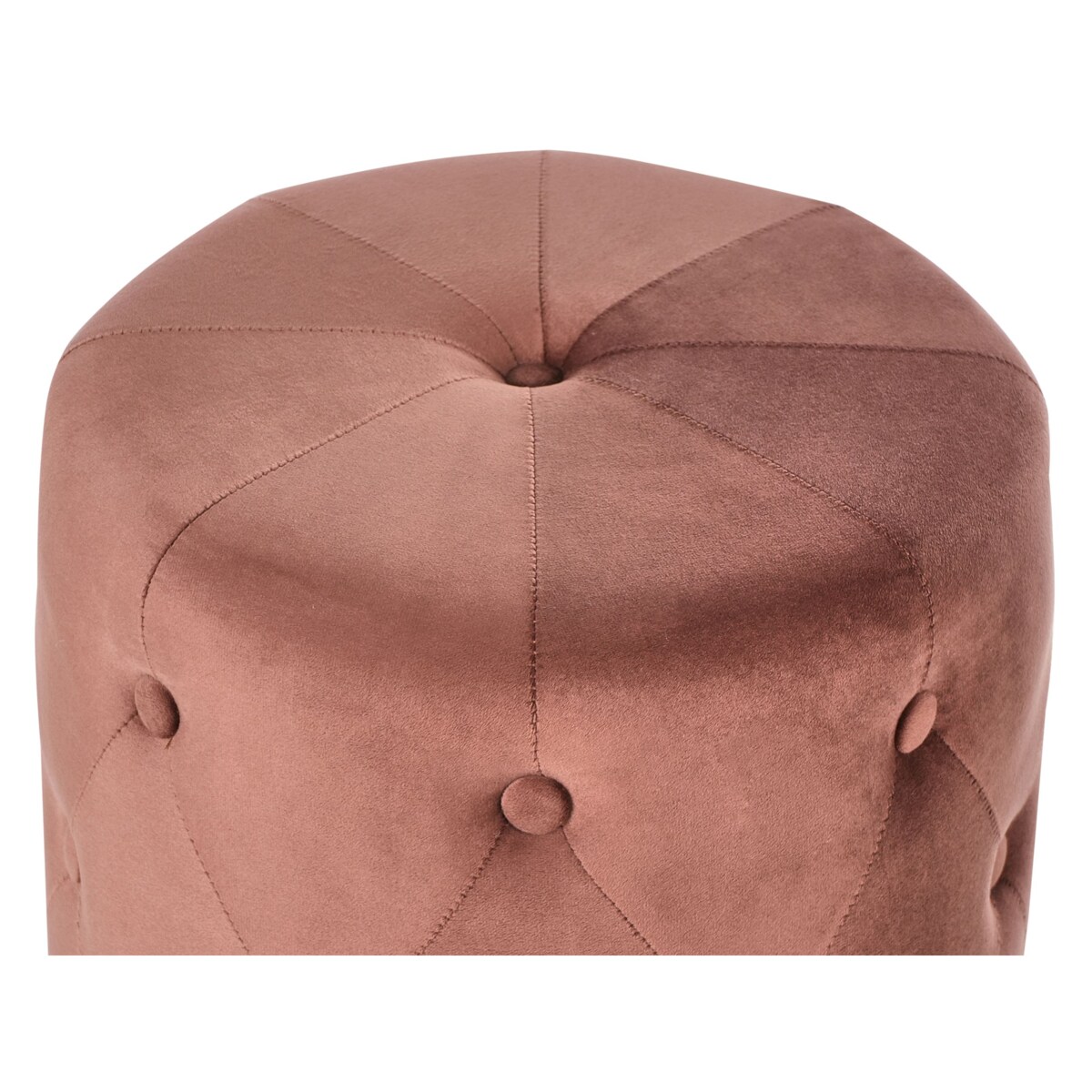 Puf CARROLLTON Welur Brązowy 40 cm 40 cm 41 cm