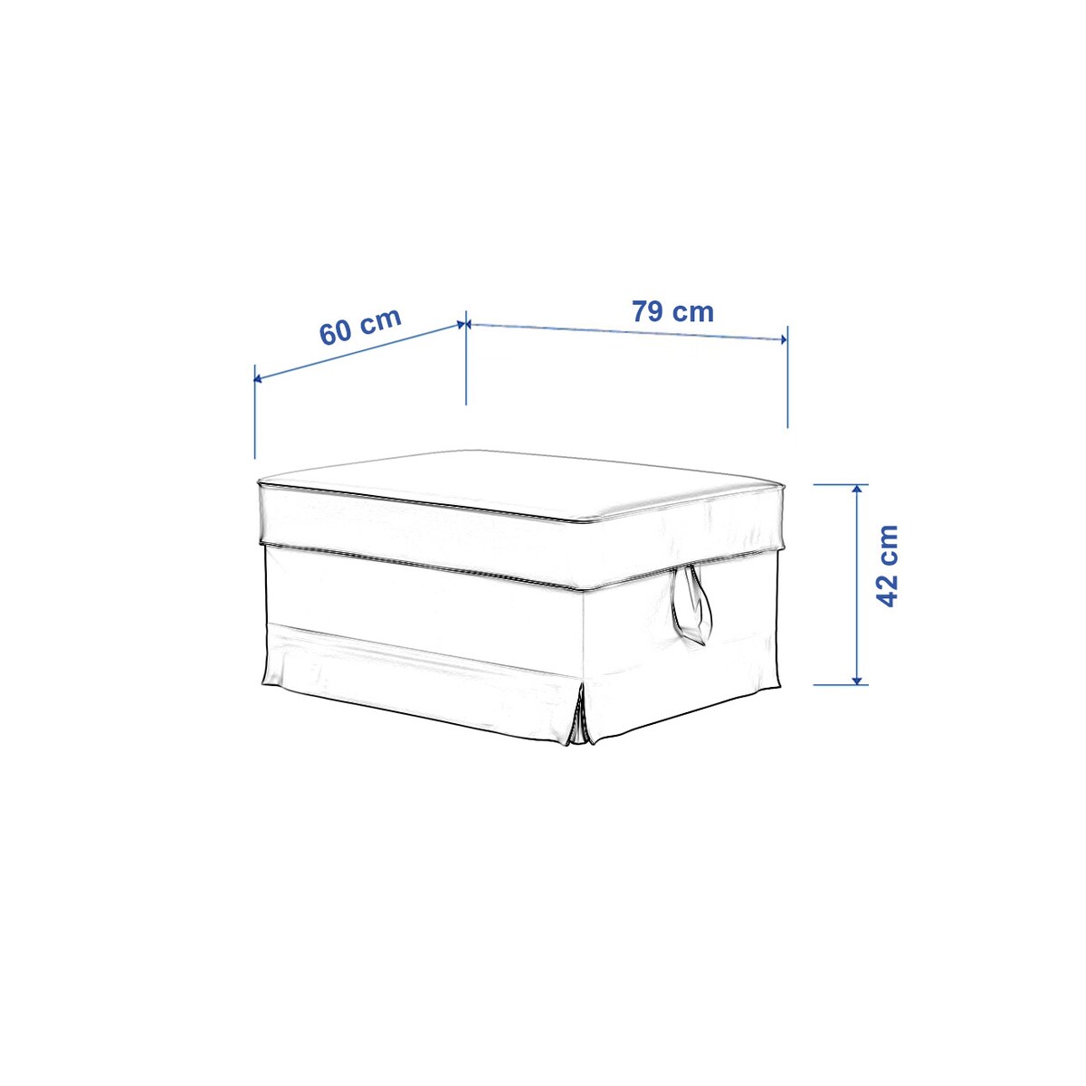 Pokrowiec na podnóżek Ektorp Bromma, miodowe liście paproci na beżowym tle, 60 x 79 x 42 cm, Cosy Home