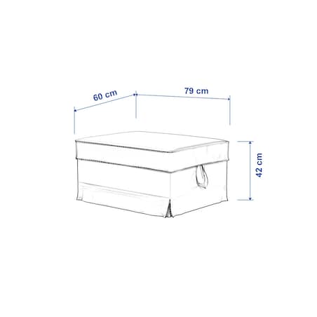 Pokrowiec na podnóżek Ektorp Bromma, miodowe liście paproci na beżowym tle, 60 x 79 x 42 cm, Cosy Home