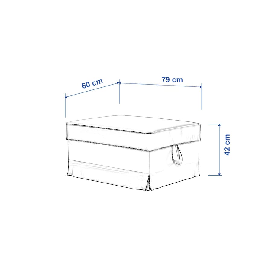 Pokrowiec na podnóżek Ektorp Bromma, miodowe liście paproci na beżowym tle, 60 x 79 x 42 cm, Cosy Home