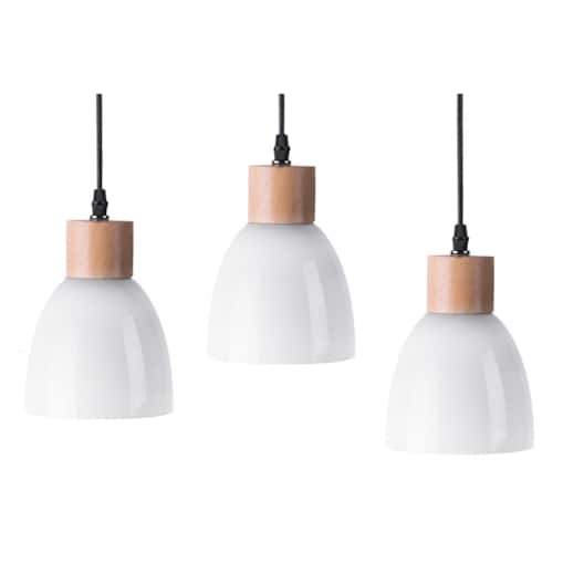 Konsimo KARI Zestaw lamp wiszących 3 szt., biały