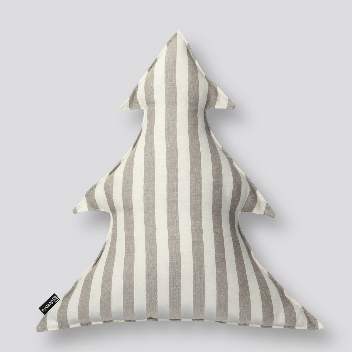 Poduszka Choinka 38x40cm, beżowo-białe pasy (1,5cm), 38x40x8cm, Christmas