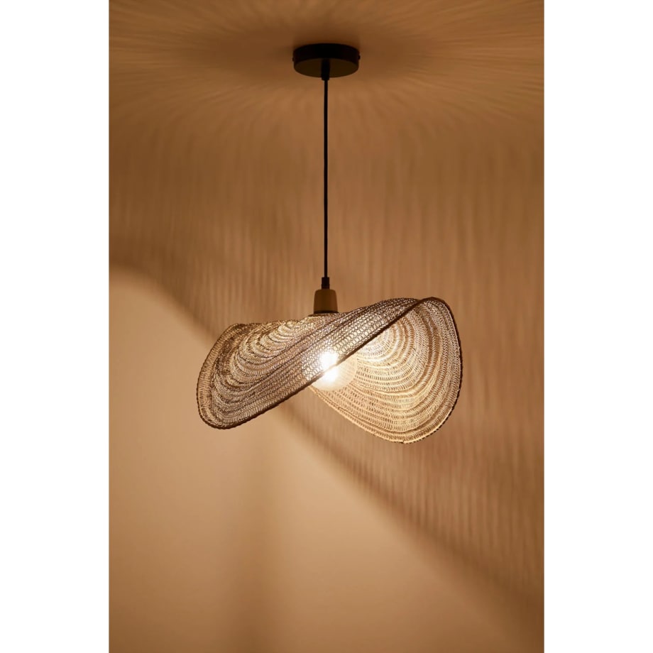 Lampa wisząca z drucianej siatki Garaine 58 cm