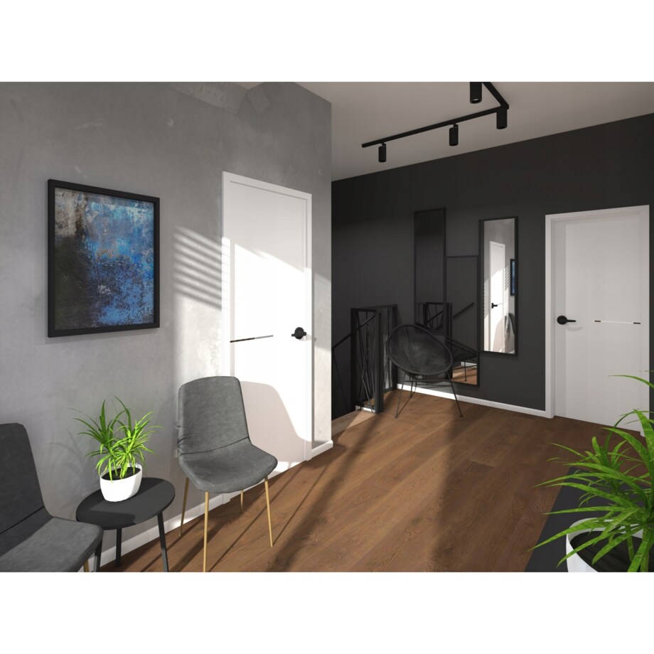Lustro prostokątne 120x60cm w czarnej ramie
