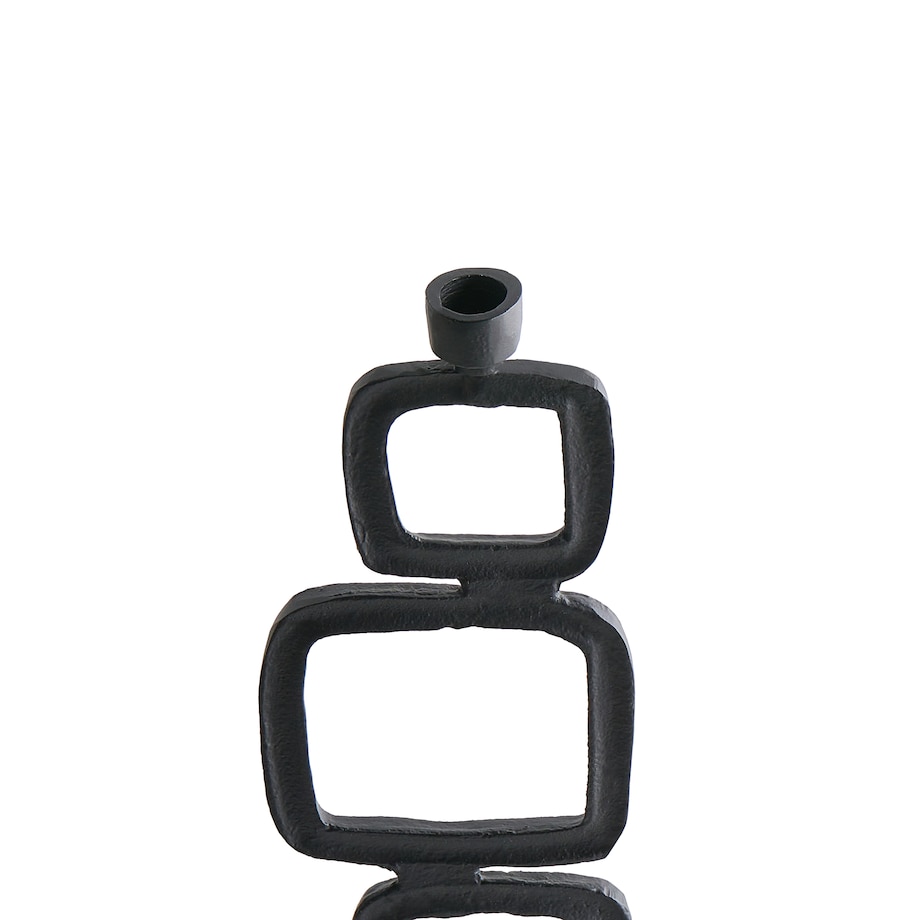 Zestaw 2 świeczników SIPANJE Metal 35/48 cm Czarny