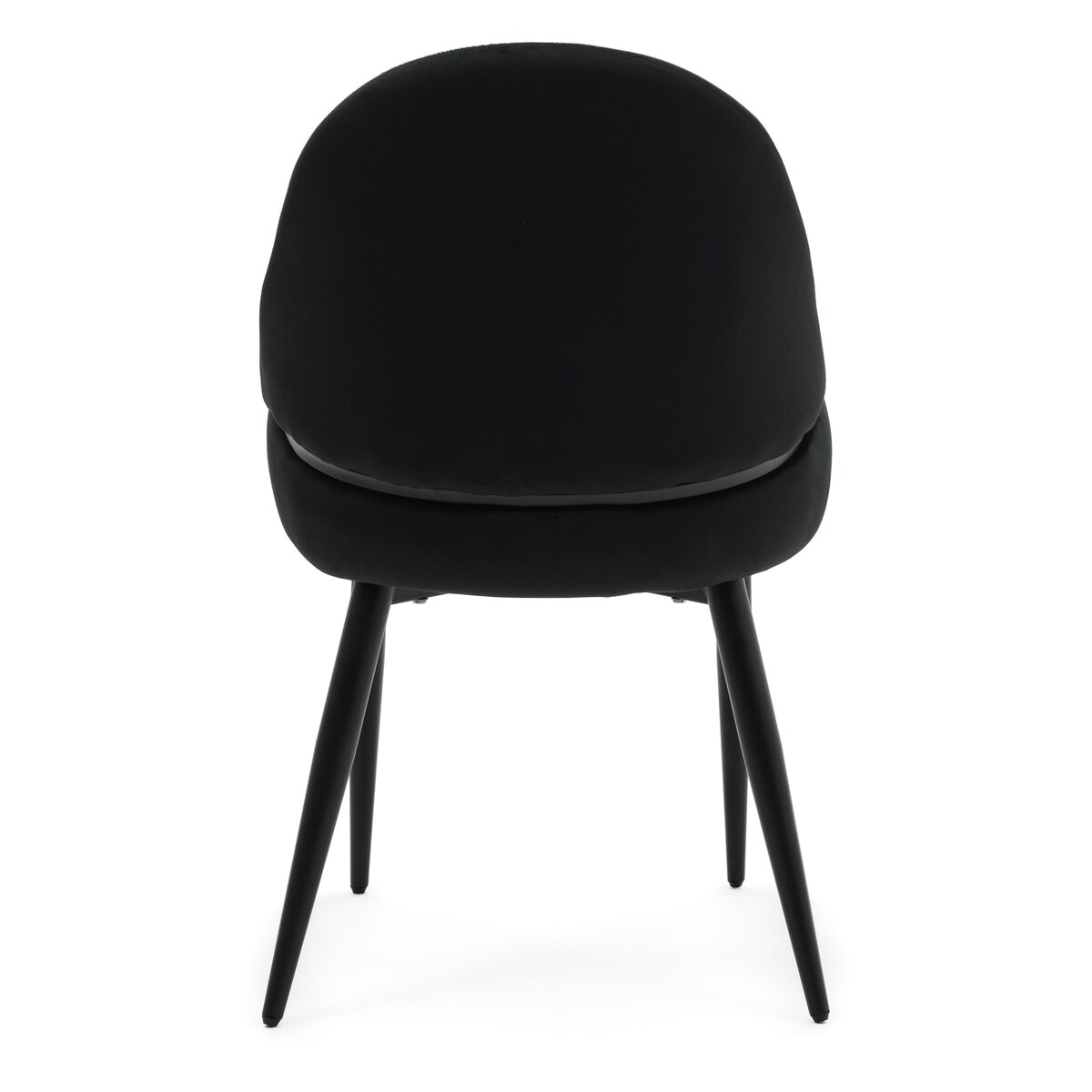 Krzesło tapicerowane welurowe do salonu BERGAMO czarne